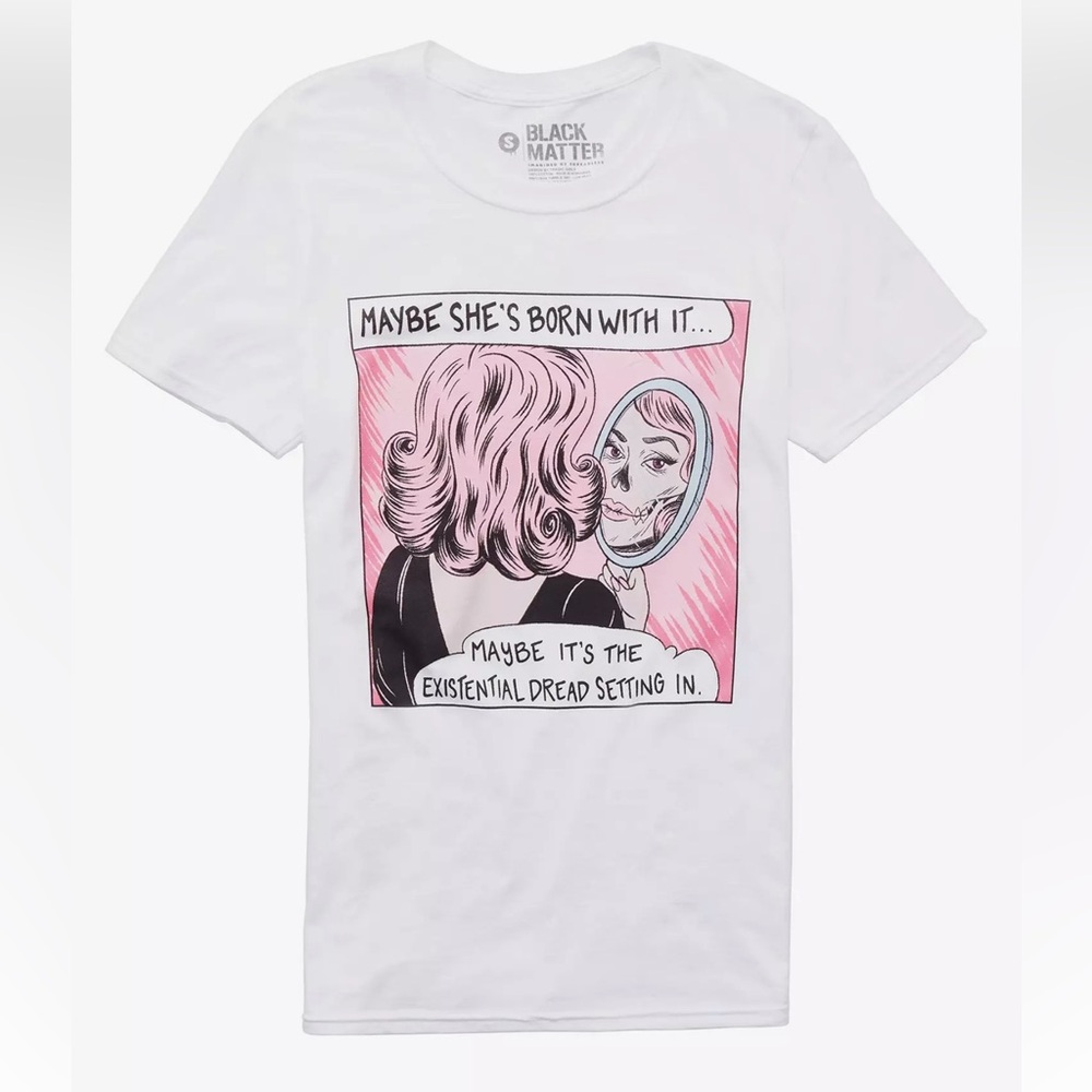 Hot Topic Maybe She's Born With It Girls T-Shirt By Tragic Girls juniors medium